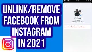 How to Unlink/Remove Facebook from Instagram in 2021