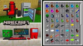 EL MEJOR ADDON DE FURNITURE EN MINECRAFT PE / BEDROCK 1.16 - ADDON DE DECORACION EN MINECRAFT PE ¡¡