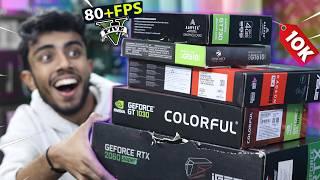 I Bought Every GPU Possible Under 10,000rs!  Convert Normal PC Intro Gaming Machine Under Budget ️