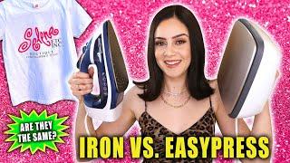 CRICUT EASYPRESS 2 VS. HOUSEHOLD IRON - ARE THEY THE SAME?! || Lucykiins