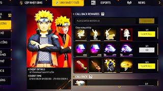 FREE REWARDS  CLAIM  NARUTO CHARACTER  GOT BOOYAH PASS  BUY 700.000 DIAMONDS  FREE FIRE 