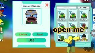 Open EMERALD Capsule ASTD all star tower defense #allstartowerdefense