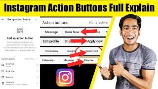 Instagram Action Buttons Full Explain | How To Add Food Order Button On Instagram | Action Buttons