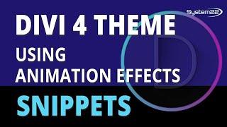 Divi 4 Using Animation Effects 
