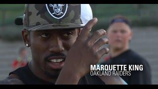 NFL Punter Marquette King Demonstrates at Kohl's Kicking Elite Camp