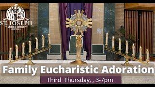 Family Eucharistic Adoration Third Thursday  3-7 PM  8/15/24