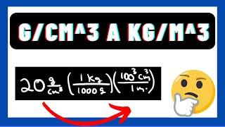 Convierte gramos por centímetro cúbico a kilogramos por metro cúbico  | Conversión | g/cm³ ️ kg/m³