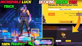 New Skywing Redeem code  New Incredible Luck Trick 100% Luck !