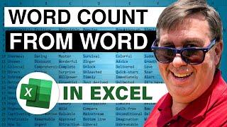 Excel - How To Count The Number Of Words In An Excel Column - Episode 1462