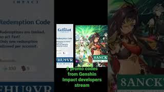 3 promo codes from Genshin Impact developers stream#dendro #sumeru #genshinimpact #gangstar