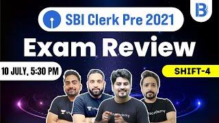 SBI Clerk Pre 2021( 10 July, 4th Shift)  | SBI Clerk Exam Review | Exam Analysis & Asked Questions