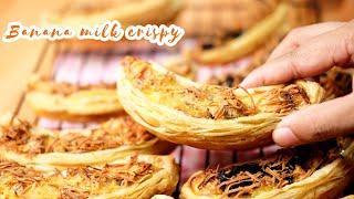 Ide bisnis viral !!! Banana milk crispy | Pie pisang renyah berlapis