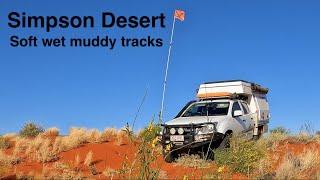 Simpson Desert Part 3, Soft wet muddy tracks into Dalhousie Springs. Wayne Groomes 4x4 TrekOZ