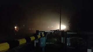 13033 Howrah - Katihar Express Skipping at Railway Gate | Extreme Fog