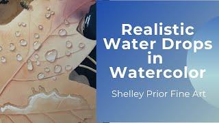 Realistic Water Drops in Watercolor