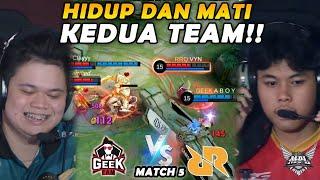 MOMEN SUPER PENENTUAN UNTUK RRQ DAN GEEK!! LANJUT ATAU PULANG!! - RRQ VS GEEK MATCH 5