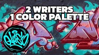  2 Graffiti writers, 1 color palette 