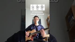 Omar Apollo - Evergreen (YU Guitar Cover Tutorial) #Shorts