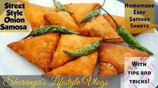 Onion Samosa | Irani Samosa | How to make Onion Samosa | English Video | Easy evening snacks | 36