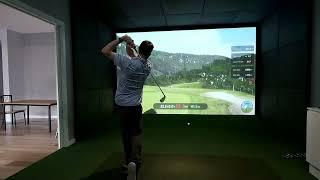 Premium EYE XO residential golf simulator installation