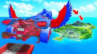 GRUSELIGES SONIC AUTO springt über die STADT in GTA 5!