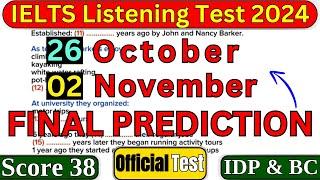 26 October & 02 November 2024 IELTS LISTENING PRACTICE TEST 2024 WITH ANSWERS | IELTS | IDP & BC