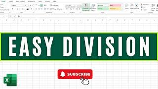 How to Divide Numbers in Excel || Division Cells Formula