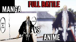 Yhwach VS Yamamoto Genryuusai | Bankai ZANKA NO TACHI Comparison with manga | Anime VS Manga