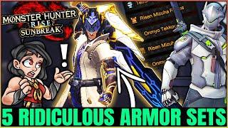 5 UNBELIEVABLE New Layered Armor Sets - Asta-God & Genji - Monster Hunter Rise Sunbreak! (Fashion)