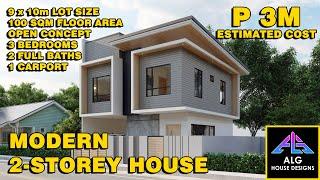 90 SQM LOT 3-BEDROOM MODERN HOUSE 2024 | ALG DESIGNS #78