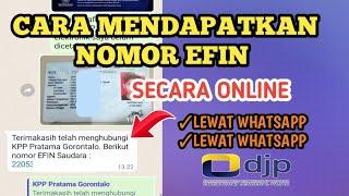 Cara Mendapatkan Nomor Efin Pajak Secara Online di Hp Lewat Whatsapp