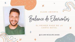 Introducción a la Carta Natal - Balance de elementos - Astrología abierta 02