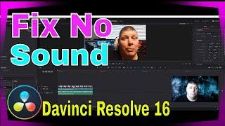 How To Fix No Sound in Davinci Resolve 16