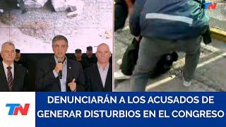 El gobierno porteño denunciará a los acusados de generar incidentes en el Congreso