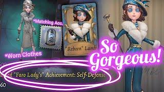 Got SECRET ACHIEVEMENT + Worn Clothes FARO LADY "Reborn" Lamb Skin is SO GORGEOUS!   Identity V