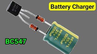 Make A 12V Battery Charger Using BC547 | 12V Battery Charger Circuit