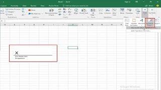 How to Add Signature Line in Microsoft Excel 2017