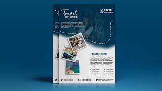 Professional Travel Agency Flyer Design | Photoshop Tutorial