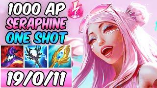 SEASON 14 SERAPHINE MID ONE-SHOT 1000 AP CLEAN S+ GAMEPLAY | New Build & Runes | League of Legends