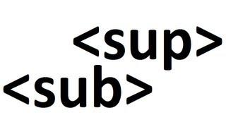Learn HTML code: subscript superscript