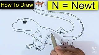 Turn Letter N into Animal Drawing | How to turn letters into animals