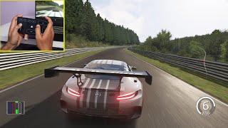 Smartphone as steering wheel | AMG GT3 - Nurburgring - Assetto Corsa Gameplay