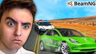 Jak Dlouho Dokážu Utíkat Policii s Elektrickým Autem? BeamNG.drive