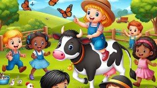 Play and adventure for children on the cow farm ‍️.