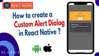 How to create a Custom Alert Dialog in react native? || in Hindi
