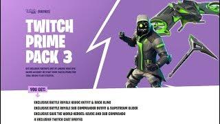 TWITCH PRIME PACK 3 EXCLUSIVES SHOWCASE! (Leaked) Fortnite Battle Royale