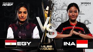 MLBB WOMEN | INDONESIA vs EGYPT - PLAYOFF | IESF WEC24 | DAY 4