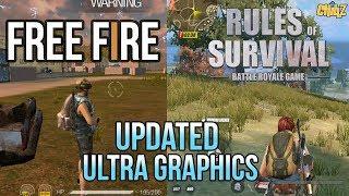 (UPDATED)Rules Of Survival VS Free Fire -Which one is Best? ULTRA SETTINGS