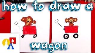 How To Draw A Wagon With A Monkey (young artists)