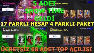  17 FARKLI HESAP 4 FARKLI PAKET POTW SHOW TİME ÜCRETSİZ 68 ADET TOP AÇILIŞI  ONUR 5 KERE TEK ATTI